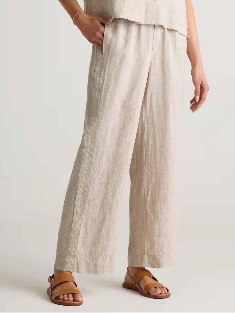 Quince 100% European Linen Wide Leg Pants in Flax Size XS